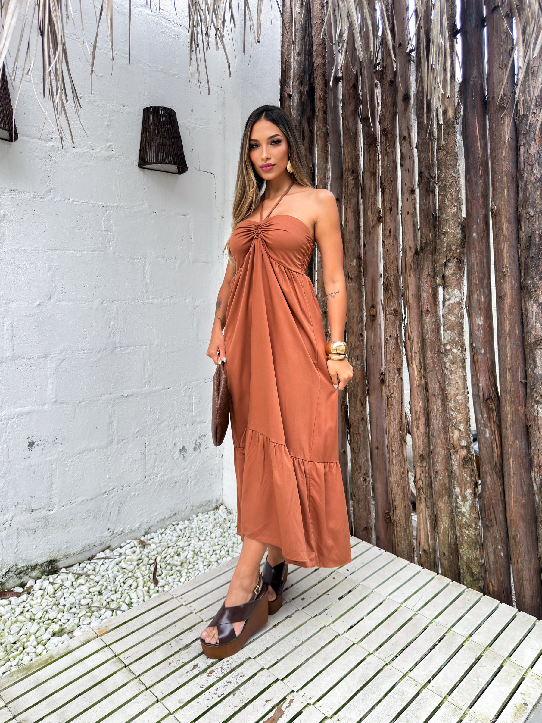 Vestido Seline– Estilo Chic e Contemporâneo da Moda Europeia (Leve e Soltinho)