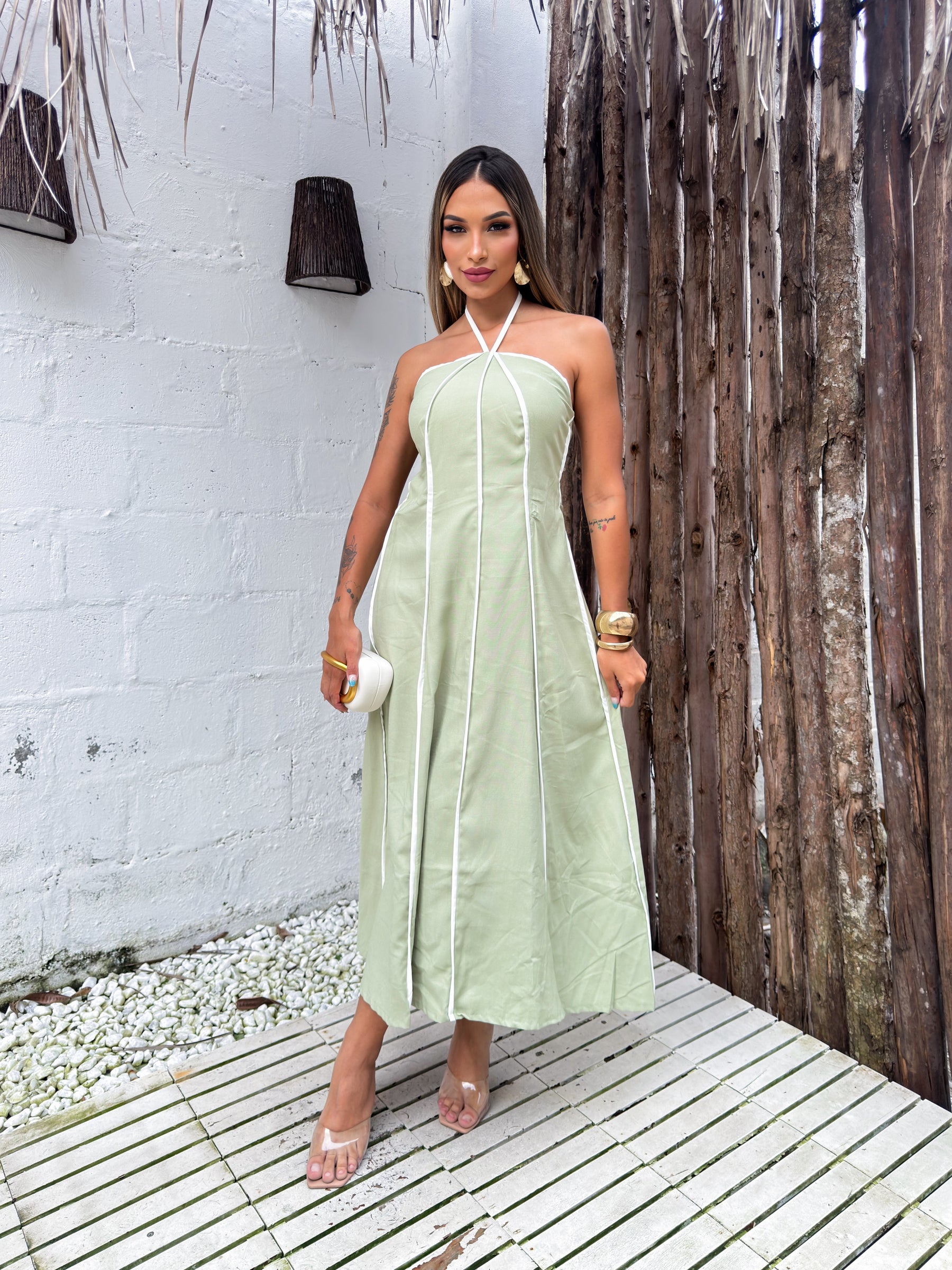 Vestido Florença | Sem Manga - Fresco e Soltinho (Estilo Italiano)